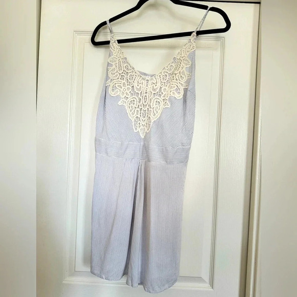 NWT | exhilaration x Target | Striped Crochet Romper - Size L - Picture 1 of 5